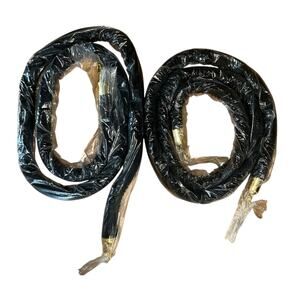 2 Pack Velvet Barrier Rope 92" Crowd Control Rope Barrier Chrome Plated Hooks